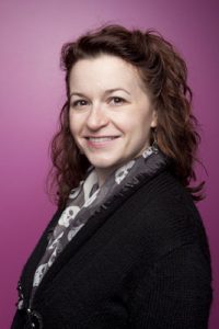 Rayna Diane Hennen pink background skull scarf