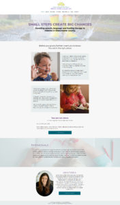 erica goss website redesign home page layout