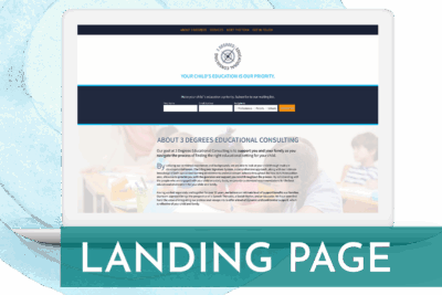 landing page design for educational consultancy