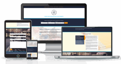 Image of multiple devices showing the website in responsive views