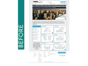 Website design before for leadership training company