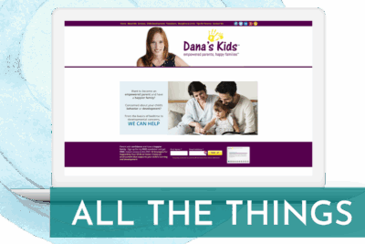 website and graphic design for parent educator