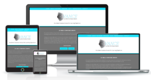 Image of multiple devices to show responsive design for edvance nyc tutoring services website