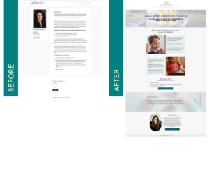 Before and After web design for a speech therapist