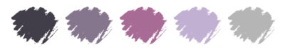 5 blobs that look like scribbles showing the client's brand colors