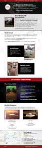 Mock up of landing page design for event space and music studio rentals