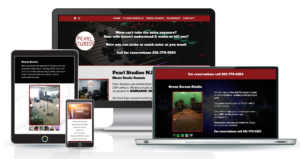Landing page design for music rehearsal studio