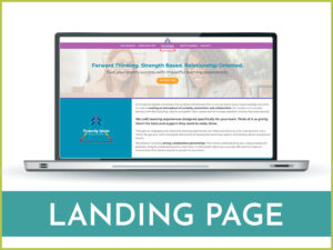 Landing Page Web Design for leadership trainer and course developer