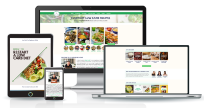Website redesign for low carb recipe food blogger