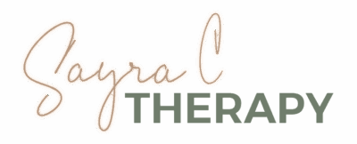 Therapist's logo, text says Sayra C. Therapy