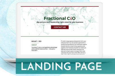 Landing page for virtual/fractional cio
